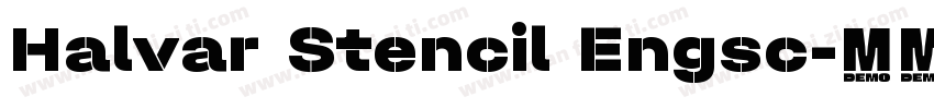 Halvar Stencil Engsc字体转换
